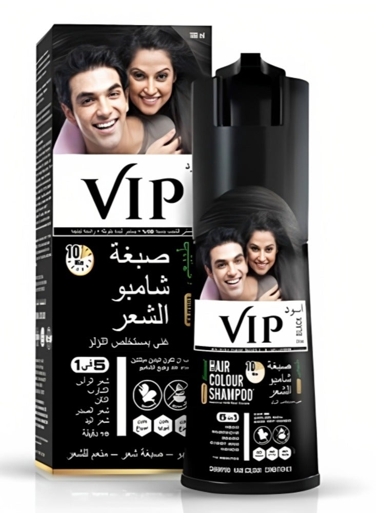 شامبو صبغة شعر أسود VIP 180 مل